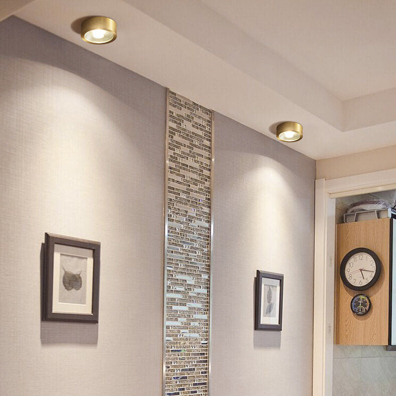 Aurelia – Scandinavische Koperen Ultra-Dunne LED Plafondlamp (Opbouw)