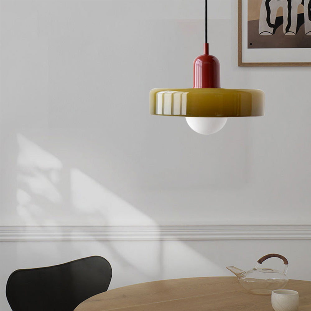 GleaMore - Bauhaus Hanglamp In Stijlvol Gekleurd Glas