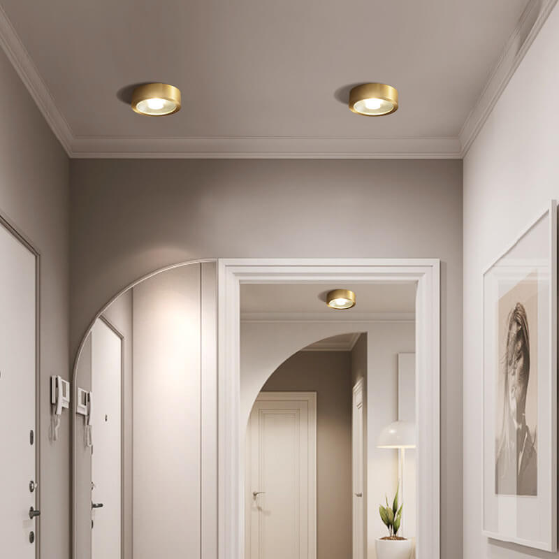Aurelia – Scandinavische Koperen Ultra-Dunne LED Plafondlamp (Opbouw)