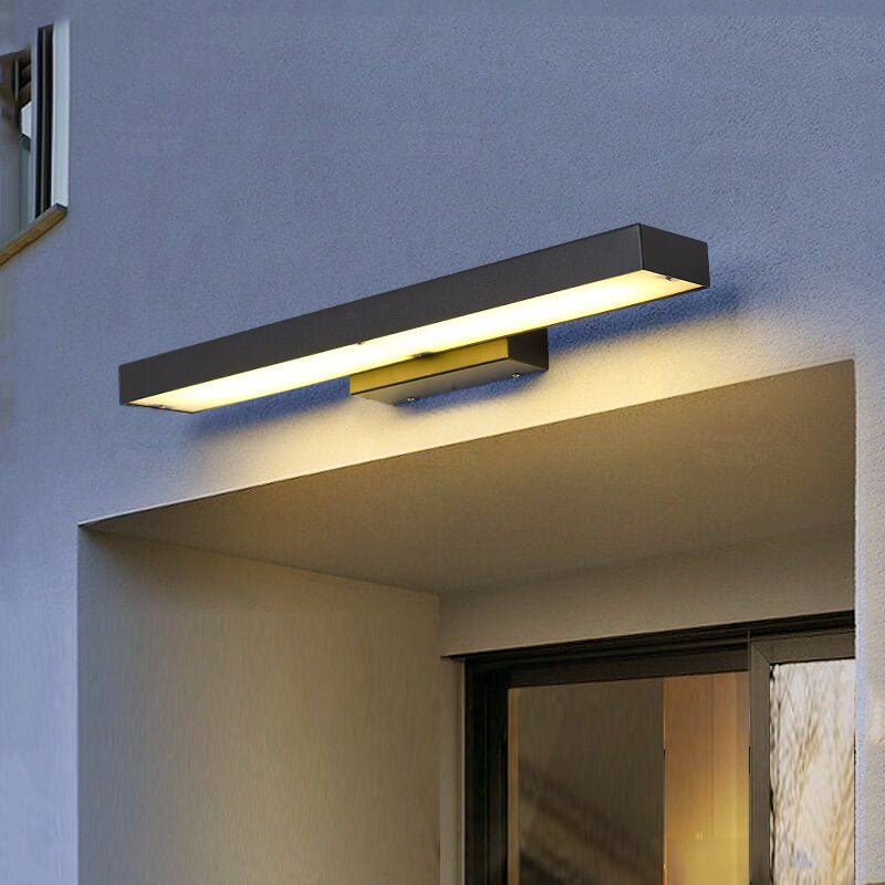 Vega – Moderne Rechthoekige LED Buiten Wandlamp (Waterdicht, met Sensor, 3000K)