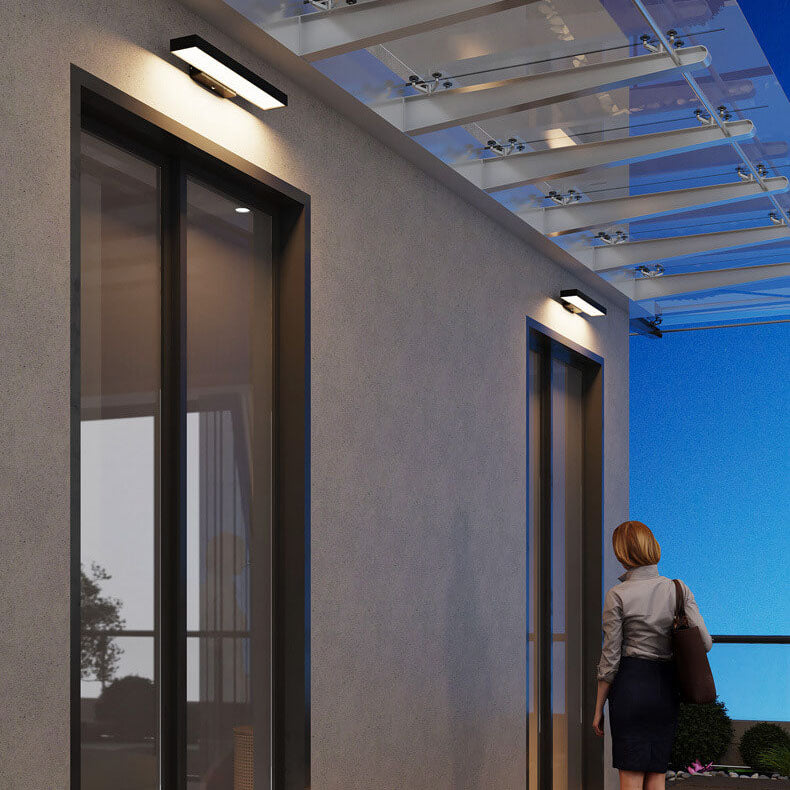 Vega – Moderne Rechthoekige LED Buiten Wandlamp (Waterdicht, met Sensor, 3000K)
