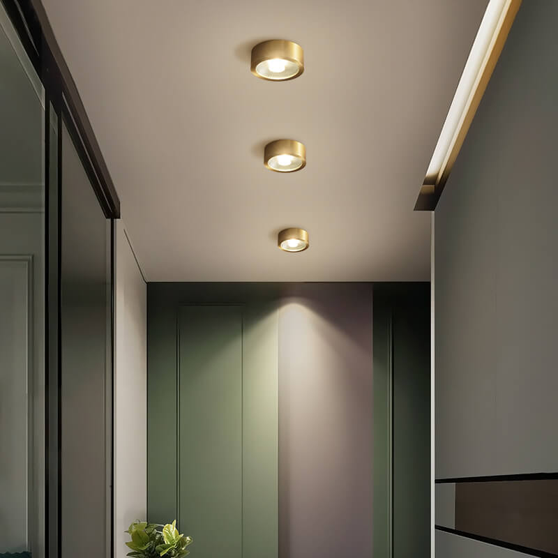 Aurelia – Scandinavische Koperen Ultra-Dunne LED Plafondlamp (Opbouw)