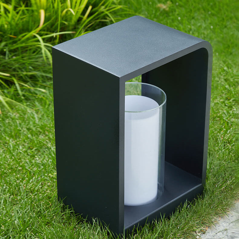 Auro – Moderne Vierkante Outdoor LED Tuinlamp (Waterdicht, Zonne-energie/Hardwired)