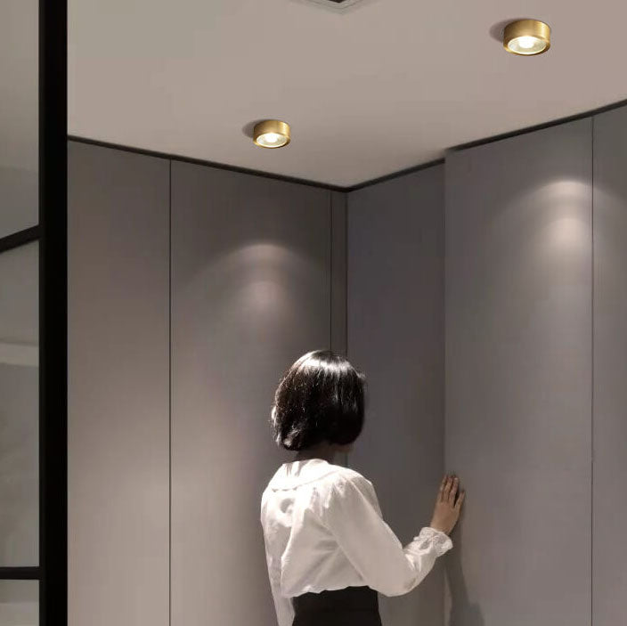 Aurelia – Scandinavische Koperen Ultra-Dunne LED Plafondlamp (Opbouw)