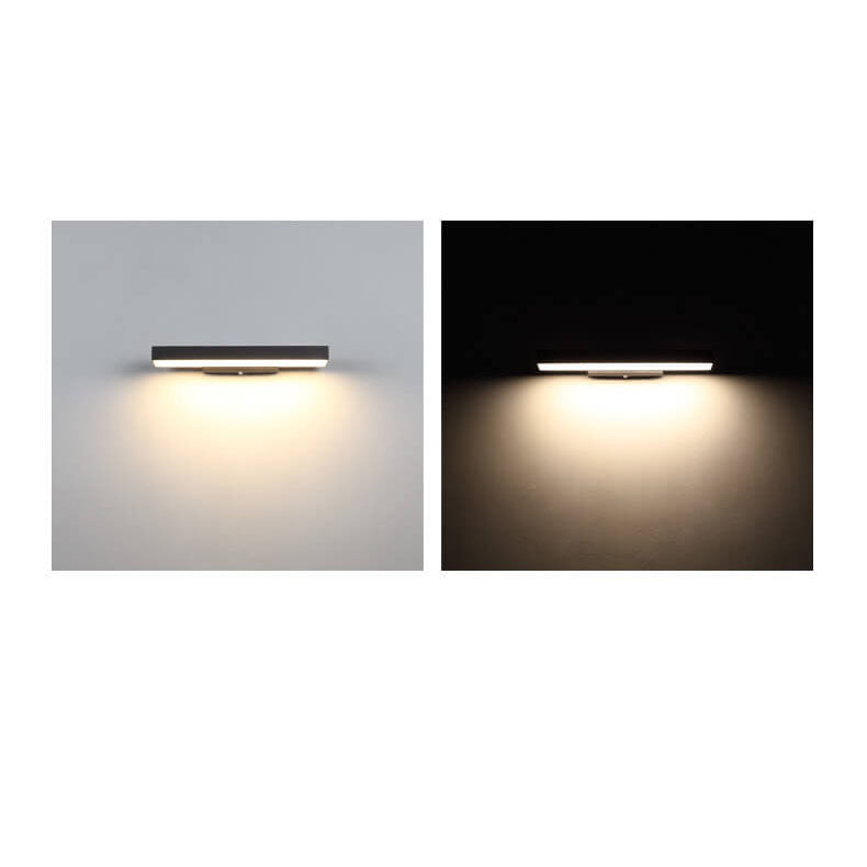 Vega – Moderne Rechthoekige LED Buiten Wandlamp (Waterdicht, met Sensor, 3000K)