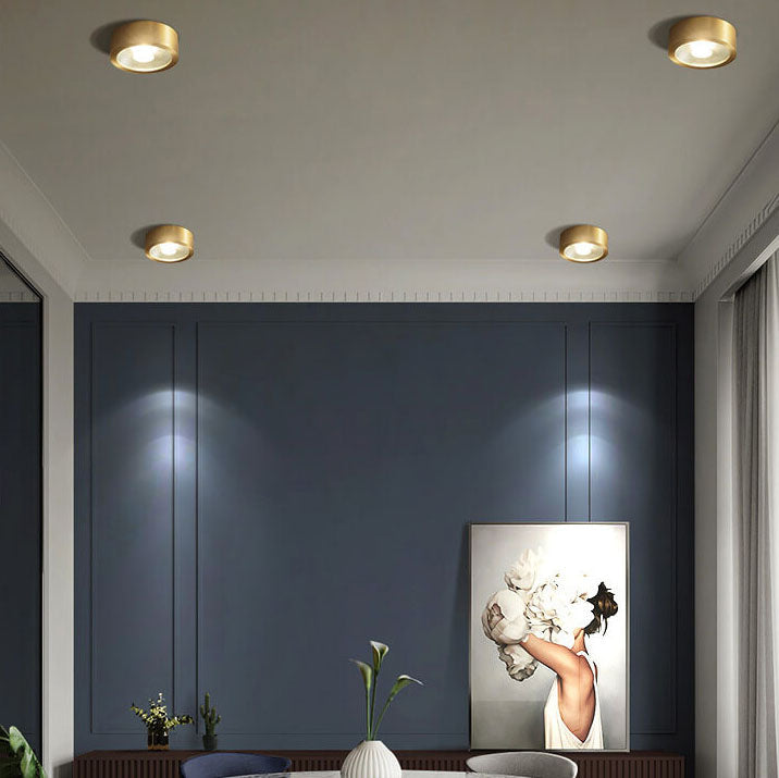 Aurelia – Scandinavische Koperen Ultra-Dunne LED Plafondlamp (Opbouw)