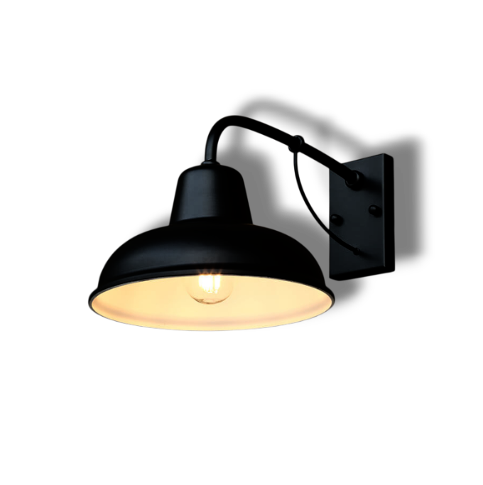 Harbor – Vintage Industriële Buiten Wandlamp (Waterdichte Barnlamp, 1-Lichts)