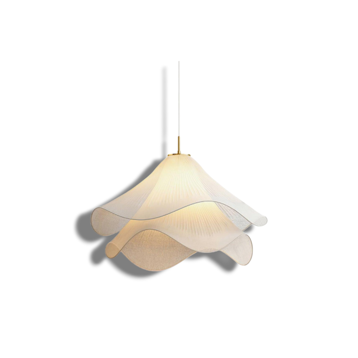 Flora – Stoffen Hanglamp & Plafondlamp (Elegante Bloemvorm, Warm Licht)