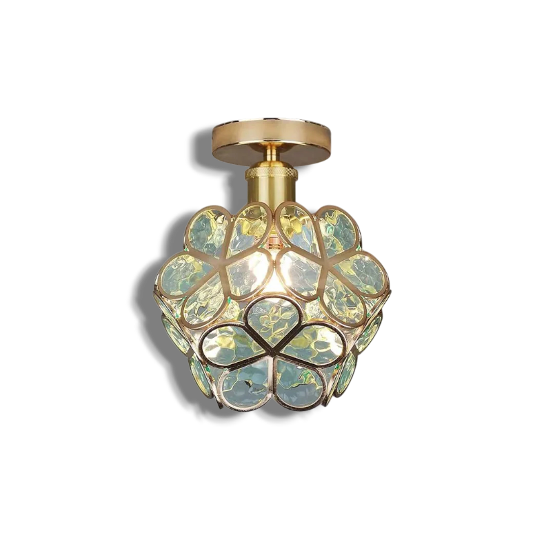 Floriva – Bloemen Stijl Glazen Plafondlamp