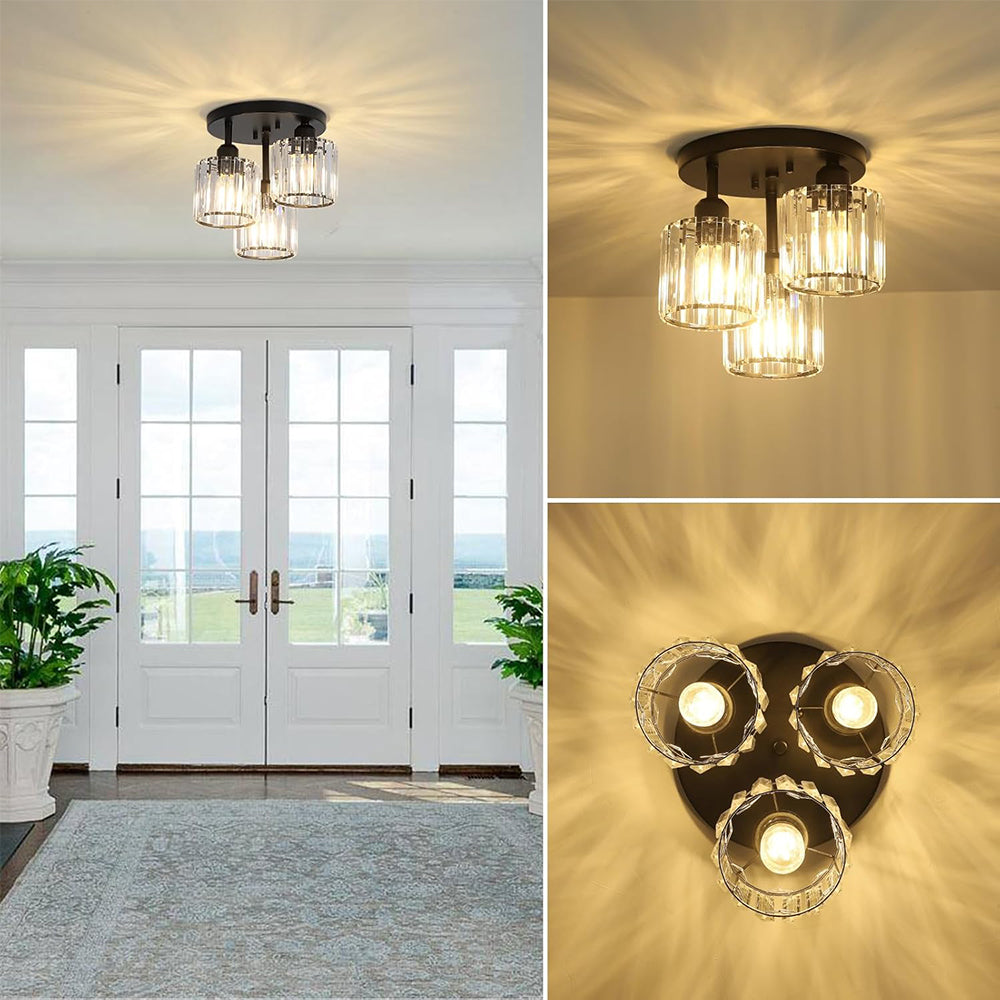 Murvista - Stijlvolle Kristallen Semi Plafondlamp Voor Moderne Slaapkamers