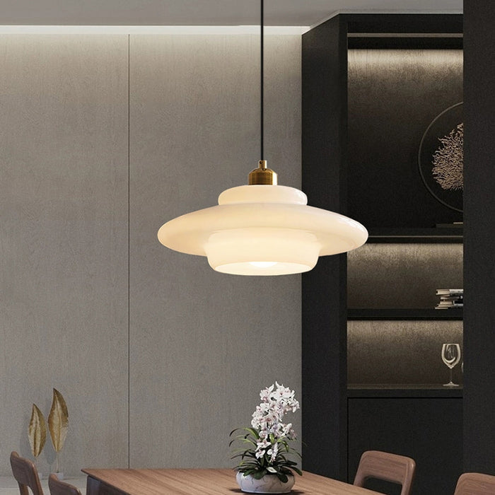 HaloGlo – Stijlvolle Witte Glazen Hanglamp