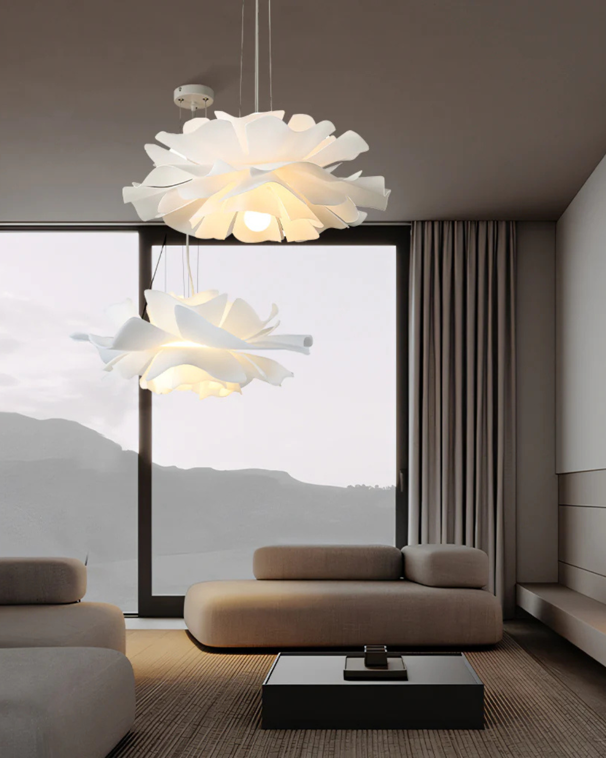 Elara – Bloemvormige Hanglamp met Petalen Design