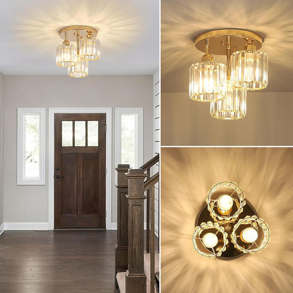 Murvista - Stijlvolle Kristallen Semi Plafondlamp Voor Moderne Slaapkamers