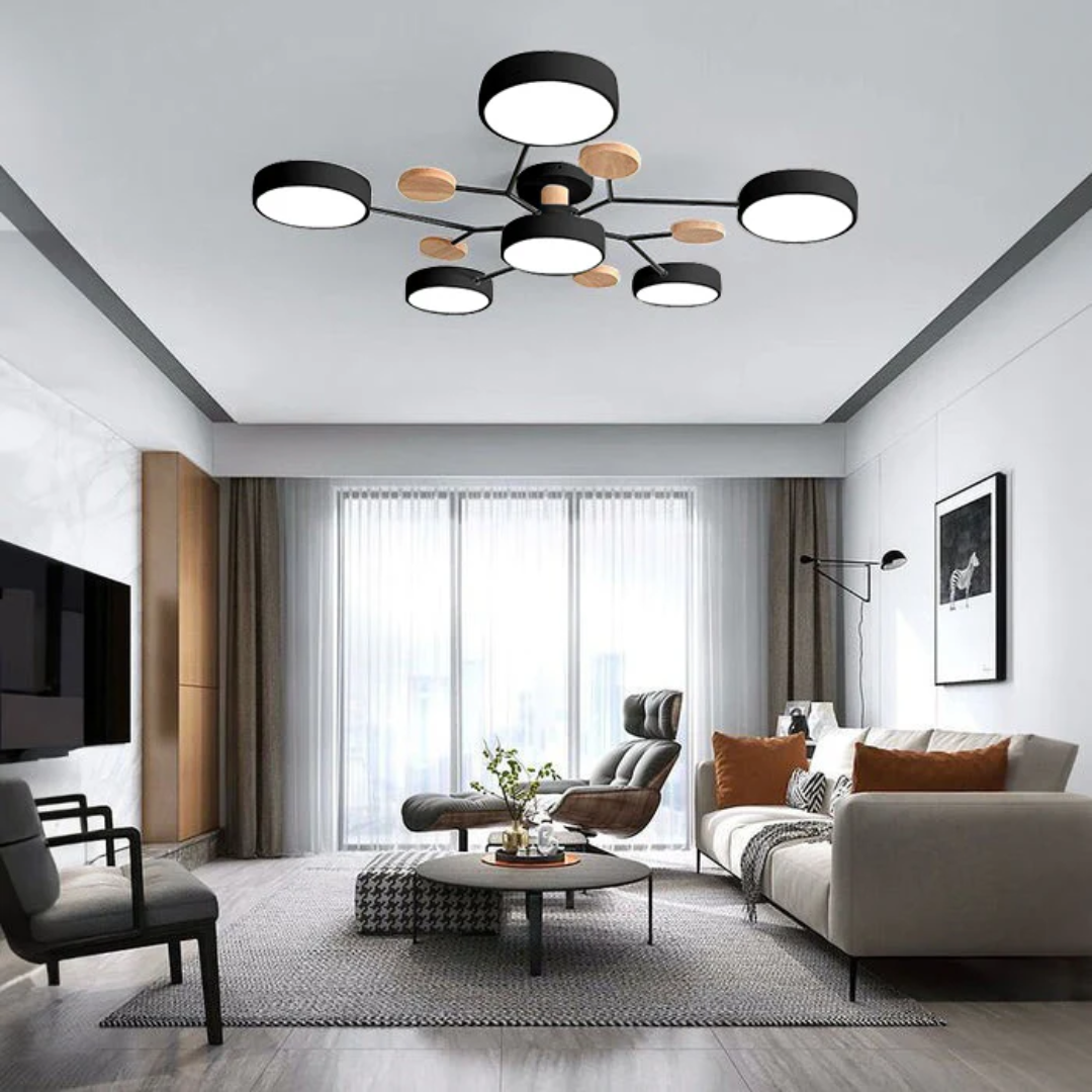 Roomora - Clio Moderne Ronde LED Plafondlamp voor de Woonkamer Thuis