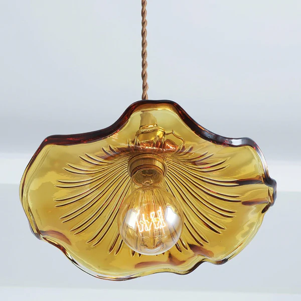 Coverra – Hibiscus Glazen Hanglamp voor Sfeervolle Gloed