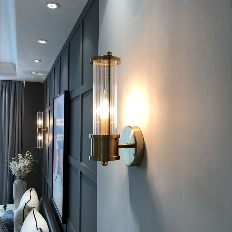 Firevine - Stijlvolle LED Wandlamp Met Cilindervormig Design En Gouden Afwerking