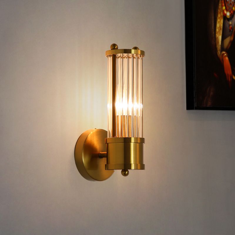 Firevine - Stijlvolle LED Wandlamp Met Cilindervormig Design En Gouden Afwerking