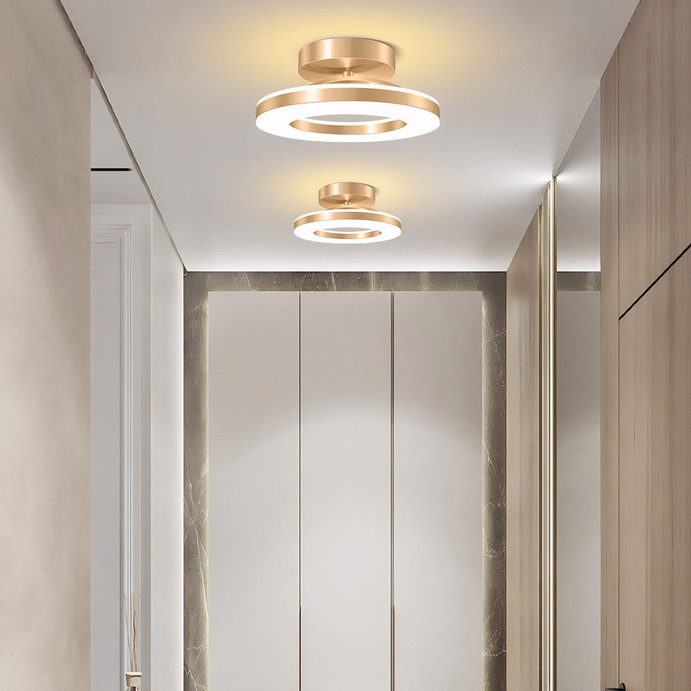 Framora - Moderne Ronde IJzeren LED Plafondlamp Voor Stijlvolle Gangen