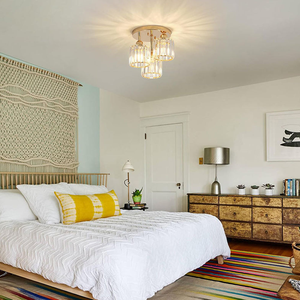 Murvista - Stijlvolle Kristallen Semi Plafondlamp Voor Moderne Slaapkamers