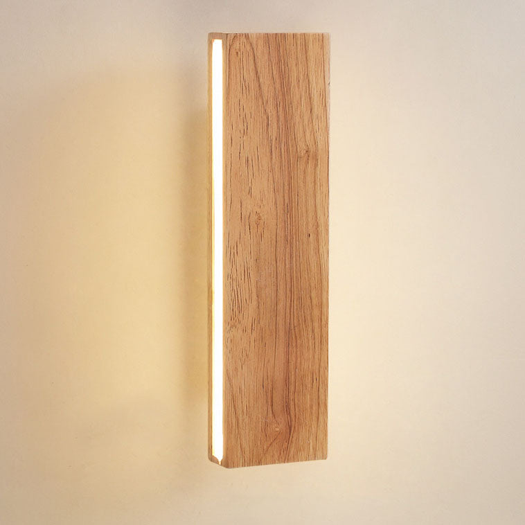 Kado – Japanse Minimalistische Draaibare Houten LED Wandlamp (Rechthoekig, Verstelbaar)