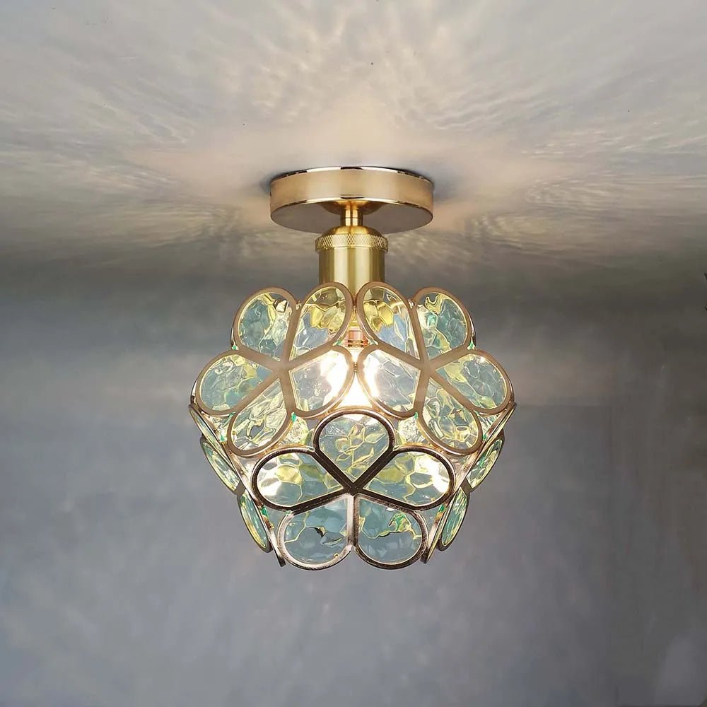 Floriva – Bloemen Stijl Glazen Plafondlamp