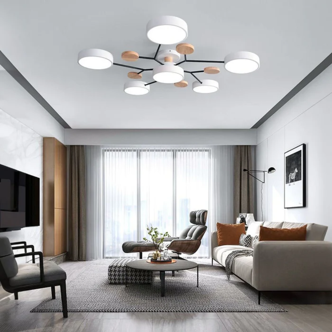Roomora - Clio Moderne Ronde LED Plafondlamp voor de Woonkamer Thuis