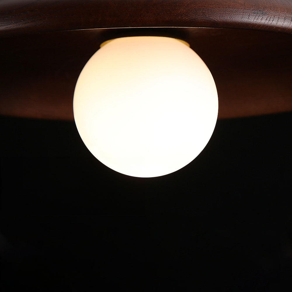 Natura – Scandinavische Houten Minimalistische Ronde Plafondlamp