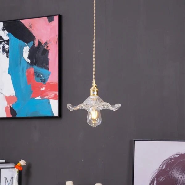 Coverra – Hibiscus Glazen Hanglamp voor Sfeervolle Gloed