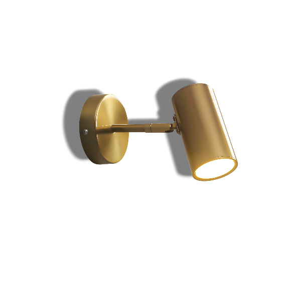 Veyra – Verstelbare Moderne LED Wandlamp (Zwart & Goud, Roteerbare Spot)