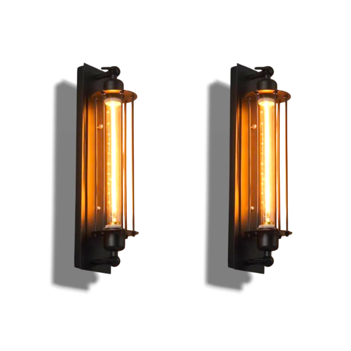 Nox – Vintage LED Wandlamp (Industrieel Design, Warme Sfeer)