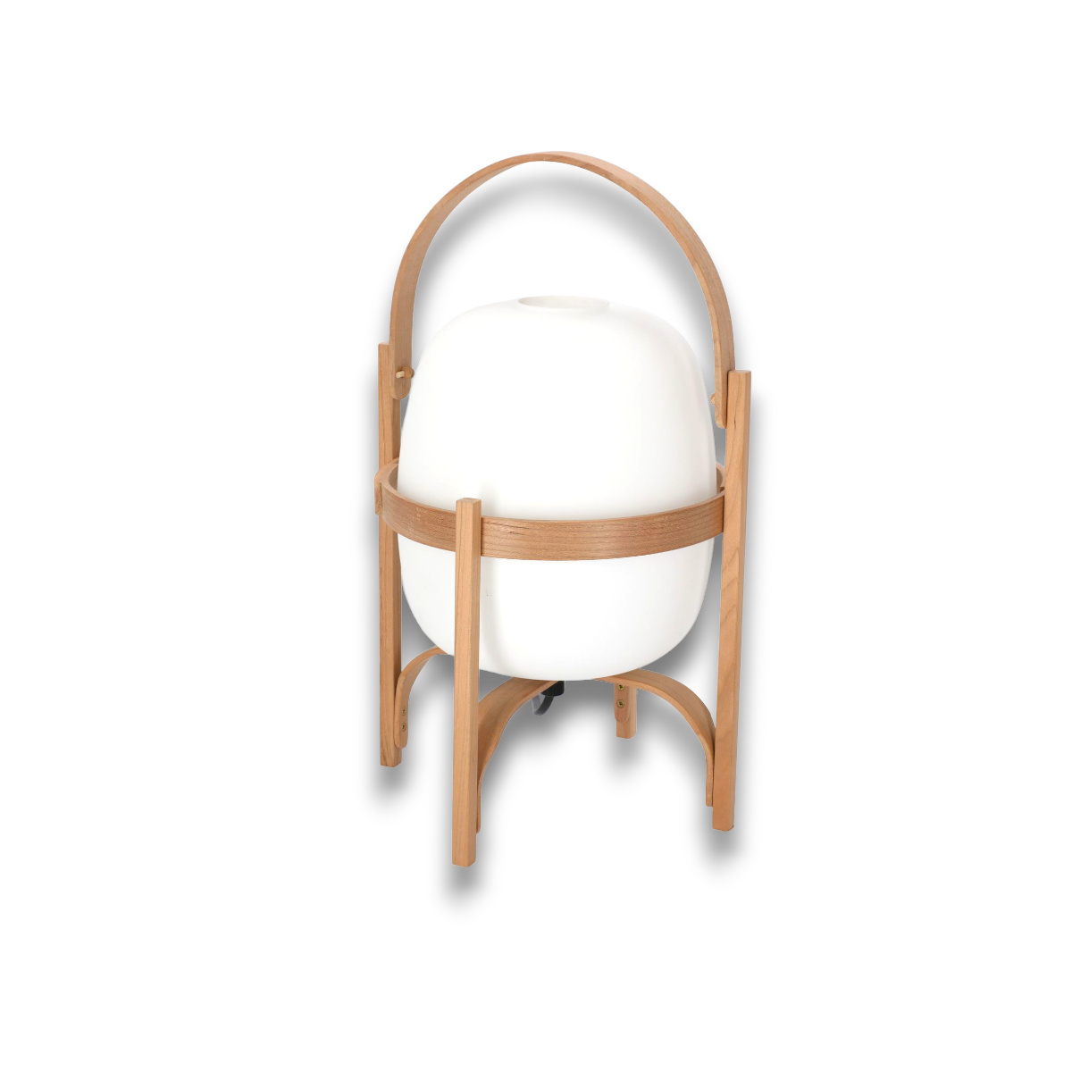 Sora – Houten & Glazen LED Tafellamp (Modern Nordisch Design)