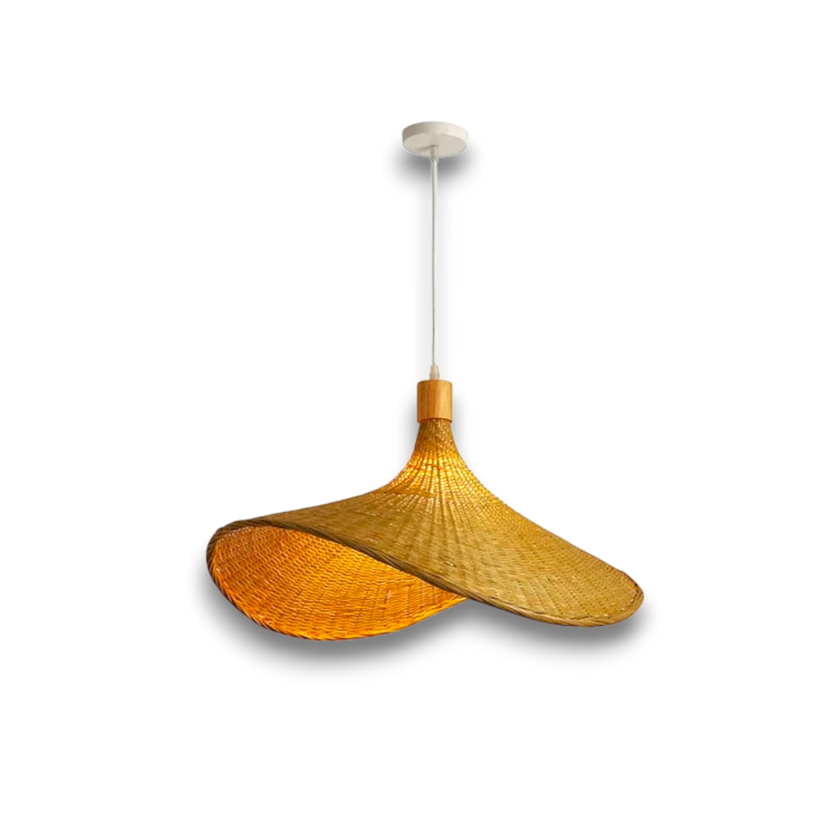 LoomLit – Handgemaakte Boho Bamboe Hanglamp & Plafondlamp (Duurzaam, Natuurlijk Design)
