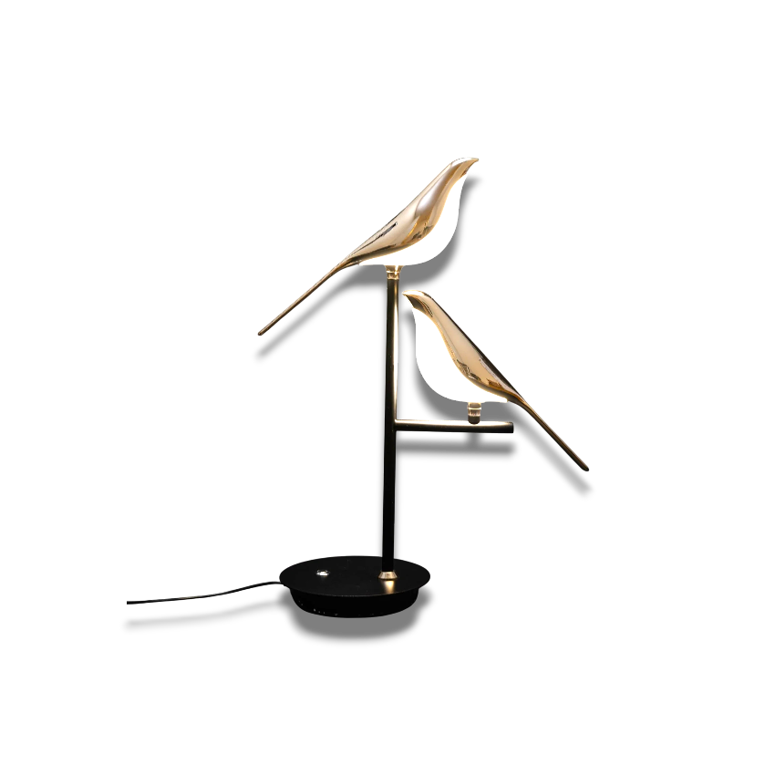 Aviora – Luxe Gouden Vogel LED Tafellamp