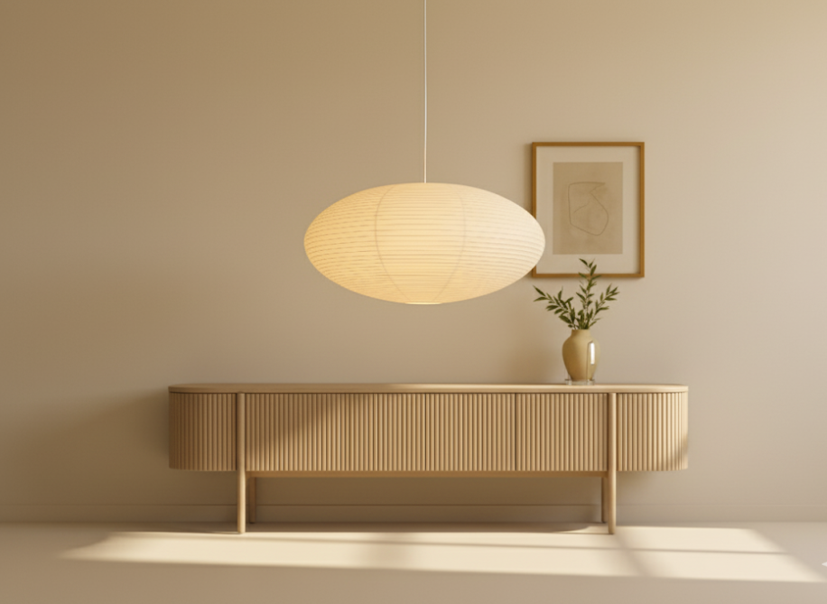 Shiniva - Eigentijdse Papieren Hanglamp Met Minimalistisch Ontwerp