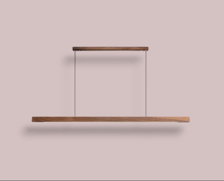 Villaura - Strakke Houten Strip Hanglamp Voor Stijlvolle Verlichting