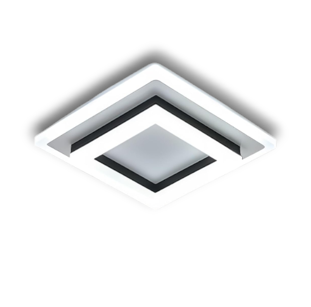 Villaura – Moderne Vierkante LED Plafondlamp Voor De Hal Met Strak Opbouwontwerp