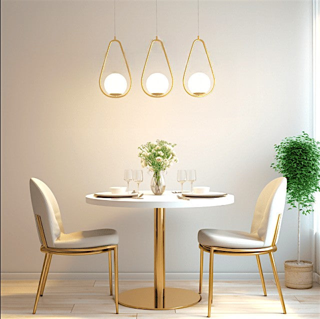 Florvia - Moderne Glazen Bol Hanglamp Voor Stijlvolle Noordse Interieurs
