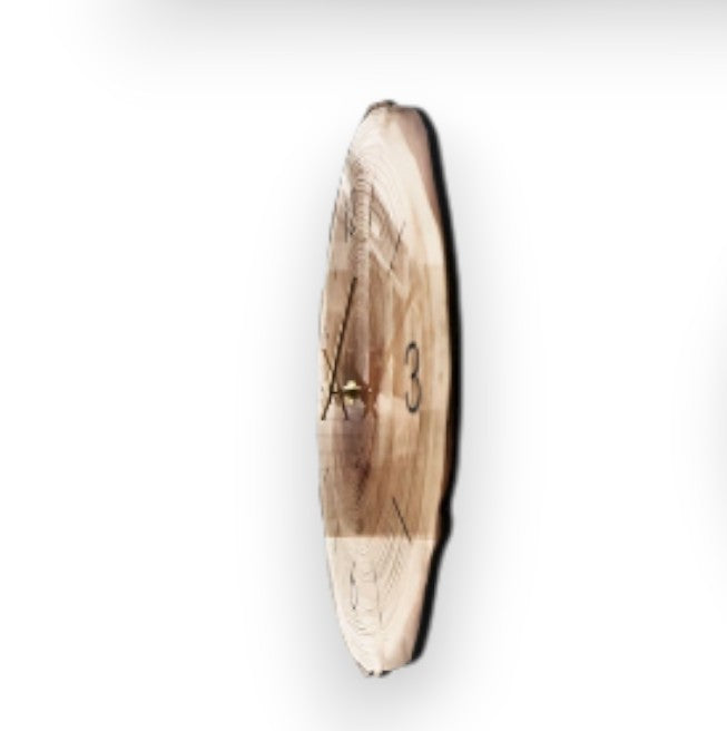 Arbor – Stille Houten Wandklok met Natuurlijke Textuur
