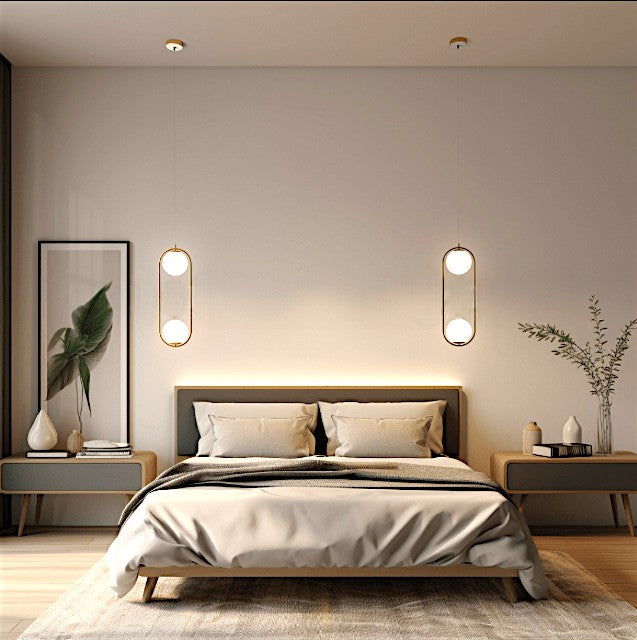 Florvia - Moderne Glazen Bol Hanglamp Voor Stijlvolle Noordse Interieurs