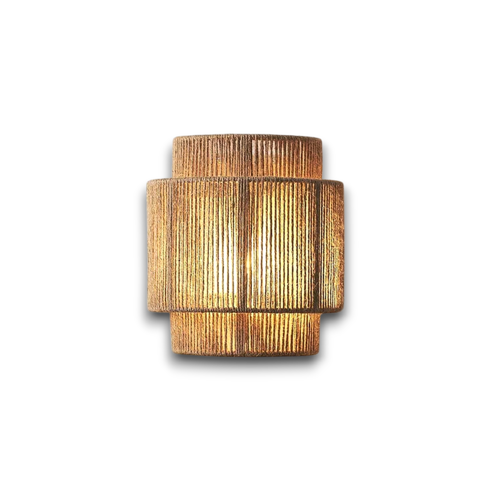 Hampa – Boho Touw Wandlamp met Rotan Kap