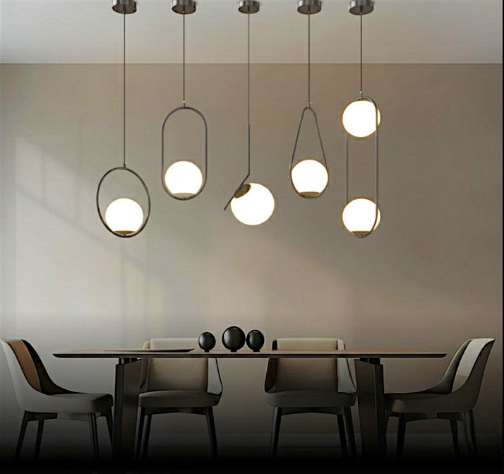 Florvia - Moderne Glazen Bol Hanglamp Voor Stijlvolle Noordse Interieurs