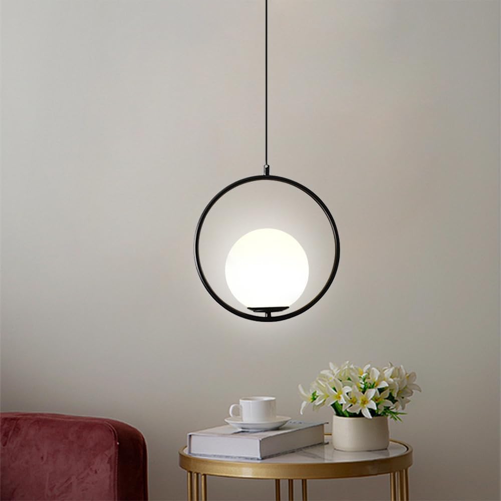 Florvia - Moderne Glazen Bol Hanglamp Voor Stijlvolle Noordse Interieurs