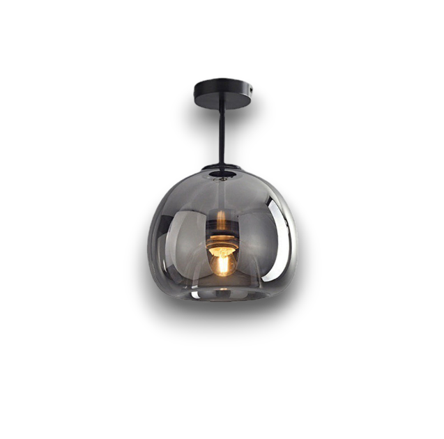 Patiora - Retro Koperen Glazen Plafondlamp Met Moderne Designuitstraling