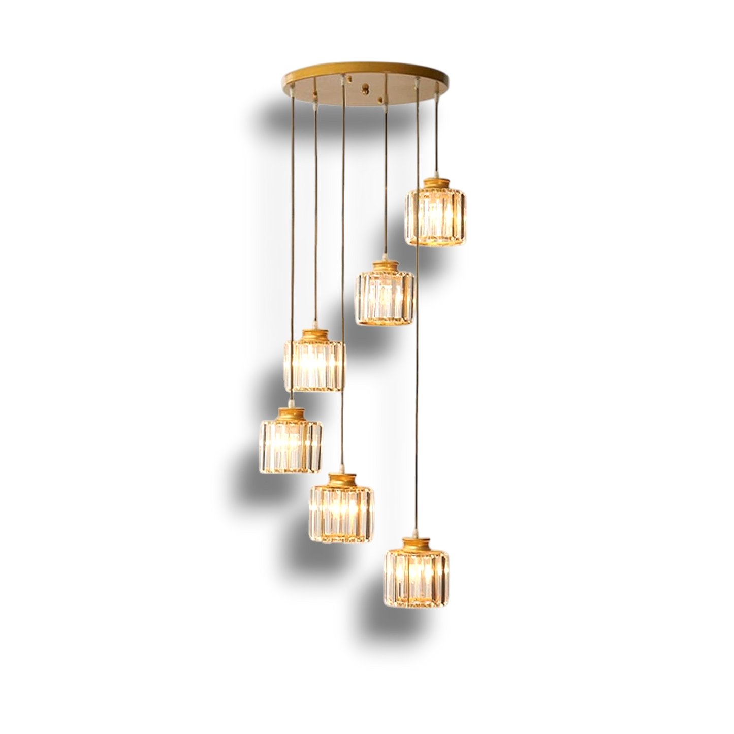 Velora – Kristallen Trap Chandelier (Vintage Hanglamp)