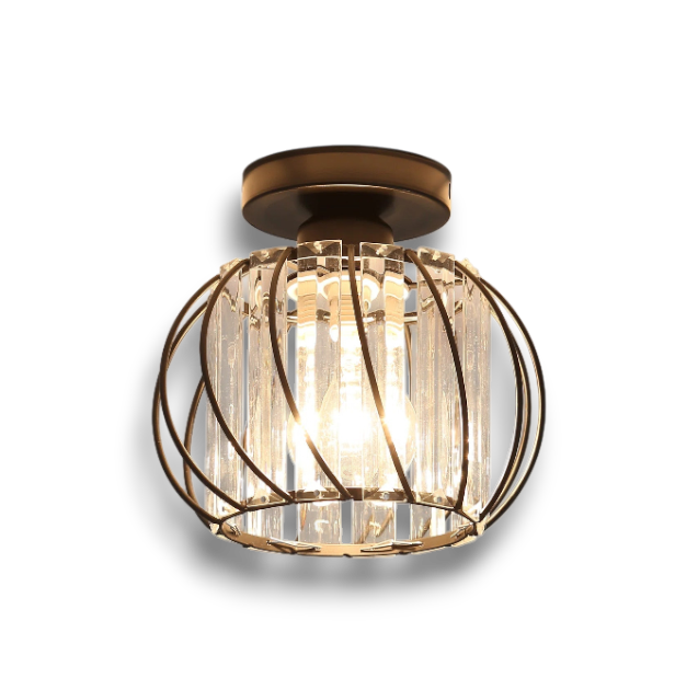 Decorra - Strakke Noordse Plafondlamp Met Helder Glas Voor Moderne Interieurs