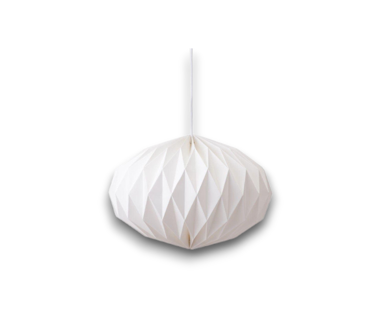 Sheetara - Stijlvolle Witte Pendel Lamp Met Plissé Acryl Kap Ø42 Cm