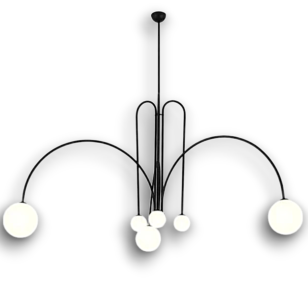 Arcova – Moderne Glazen Bol Kroonluchter Hanglamp