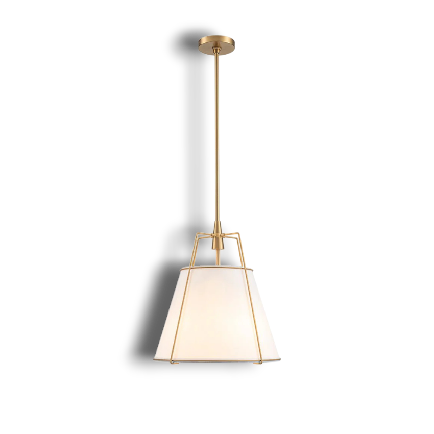 Aurora – 4-Lichts Conische Linnen Taps toelopende Hanglamp