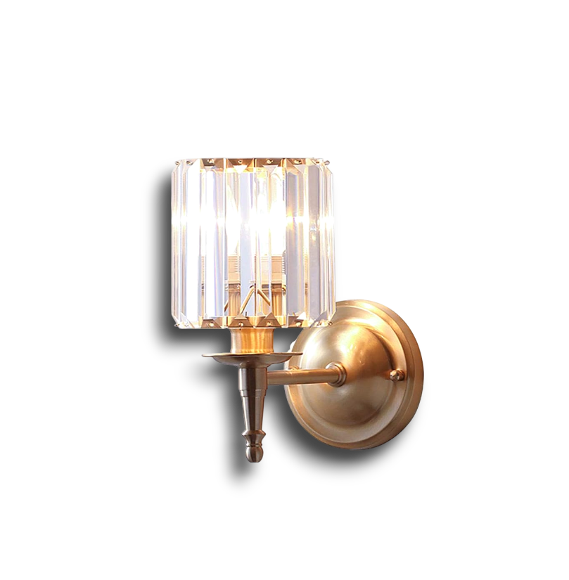 Alvera – Vintage Kristallen Wandlamp (Luxe Messing Wandlamp)