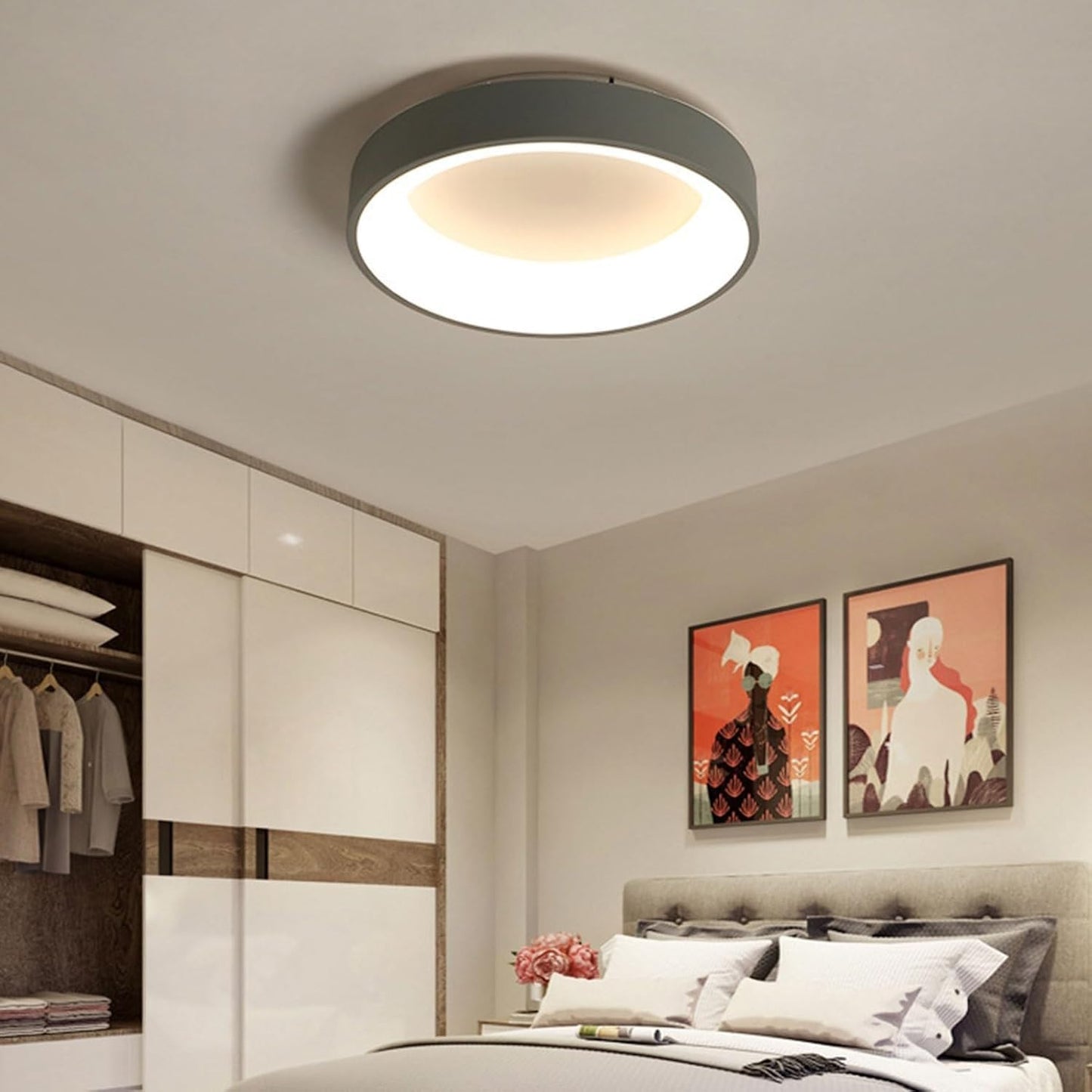Planora – Scandinavische Ronde LED Plafondlamp met Warme Gloed